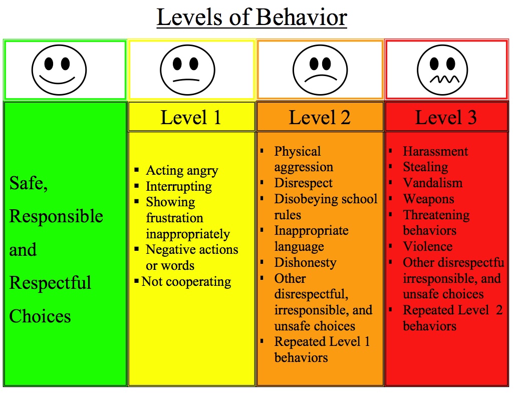 Daily School Behavior Chart